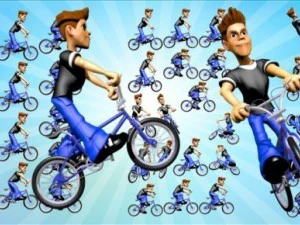2d bmx rider character 3D Model