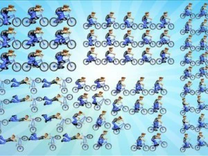 2d bmx rider character 3D Model