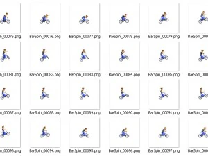 2d bmx rider character 3D Model