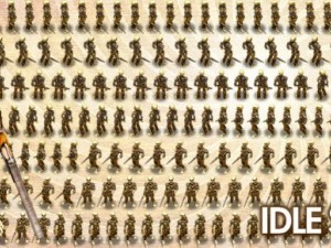 2d cowboy skeleton Model 3D