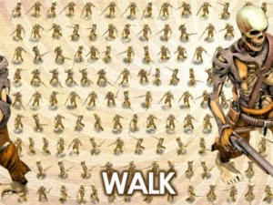 2d cowboy skeleton 3D Model