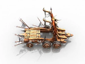 medieval mantlet 3D Model