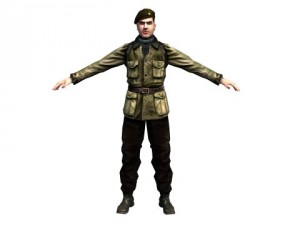 wwii partisan 3d character 3D मॉडल