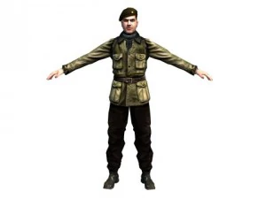 wwii partisan 3d character 3D Model