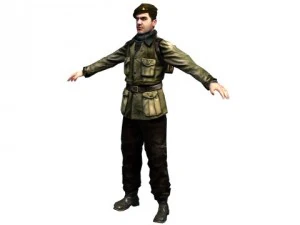 wwii partisan 3d character 3D Model