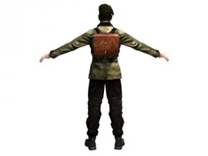 wwii partisan 3d character 3D Model