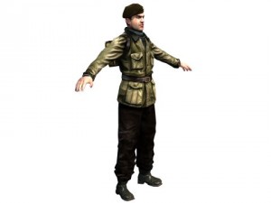wwii partisan 3d character 3D मॉडल