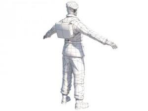 wwii partisan 3d character 3D मॉडल