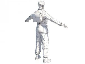 wwii partisan 3d character 3D Model