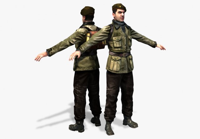 wwii partisan 3d character 3D मॉडल .c4d .max .obj .3ds .fbx .stl .blend 