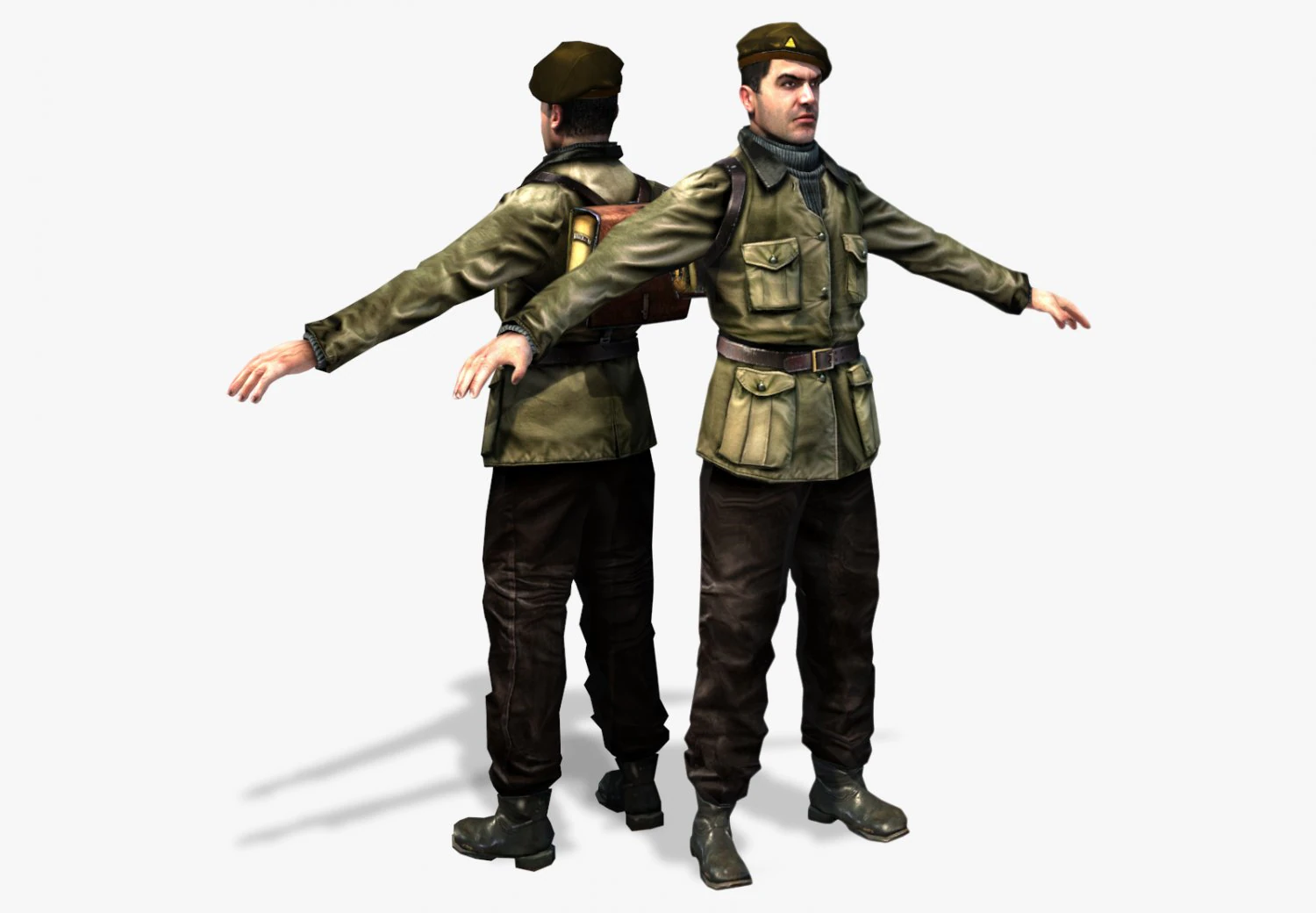 wwii partisan 3d character 3D Model .c4d .max .obj .3ds .fbx .stl .blend 