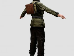 wwii partisan 3d character 3D Model