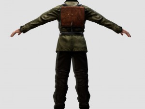 wwii partisan 3d character 3D मॉडल