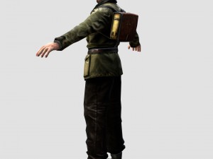 wwii partisan 3d character 3D मॉडल