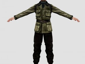 wwii partisan 3d character 3D Model