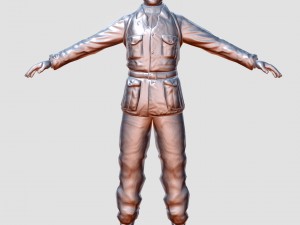 wwii partisan 3d character 3D मॉडल