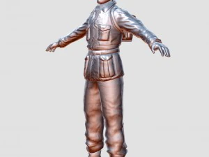wwii partisan 3d character 3D Model