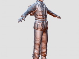 wwii partisan 3d character 3D मॉडल