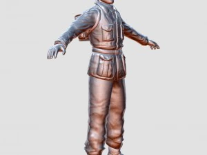 wwii partisan 3d character 3D Model