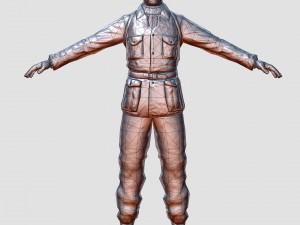 wwii partisan 3d character 3D मॉडल