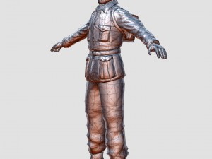 wwii partisan 3d character 3D मॉडल