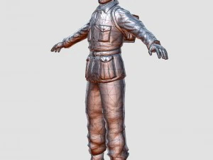 wwii partisan 3d character 3D Model