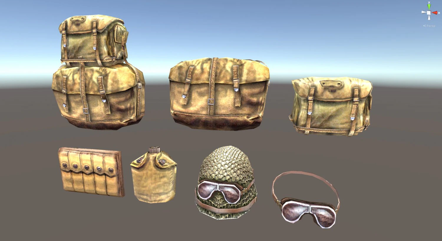 acess&oacute;rios de soldado Modelo 3D .c4d .max .obj .3ds .fbx .stl .blend 