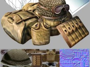 acess&oacute;rios de soldado Modelo 3D