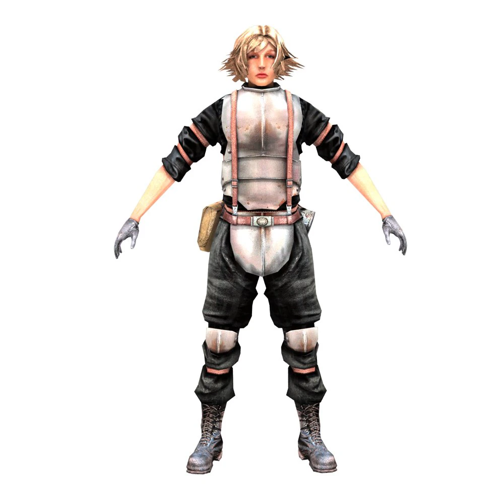 woman soldier 3D Model .c4d .max .obj .3ds .fbx .stl .blend 