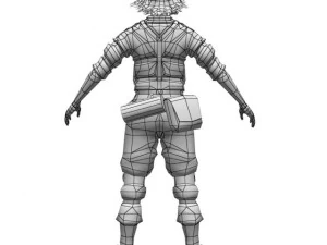 woman soldier 3D Model