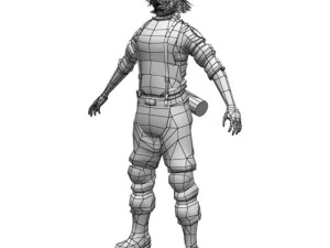 woman soldier 3D Model