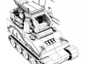 carro armato mostruoso Modello 3D