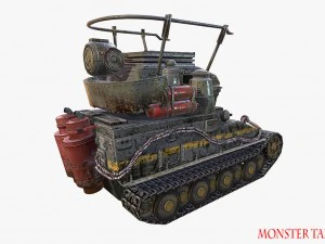 carro armato mostruoso Modello 3D
