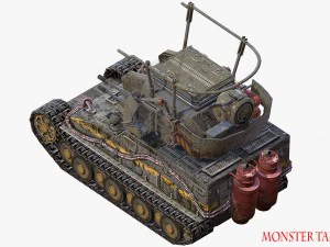carro armato mostruoso Modello 3D