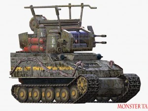 carro armato mostruoso Modello 3D