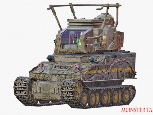 carro armato mostruoso Modello 3D