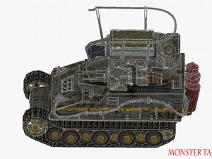 carro armato mostruoso Modello 3D