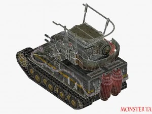 carro armato mostruoso Modello 3D