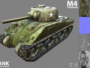 m4 sherman tank 3D Model