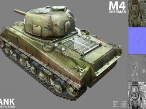 m4 sherman tank 3D Model