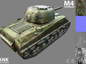 m4 sherman tank 3D Model