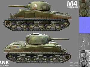 m4 sherman tank 3D Model