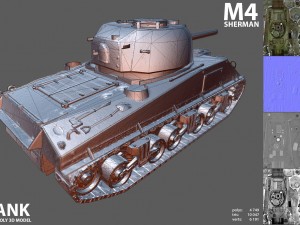 m4 sherman tank 3D Model