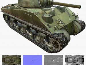 m4 sherman tank 3D Model