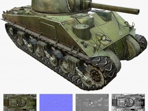 m4 sherman tank 3D Model