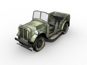german wwii military car 3D Model