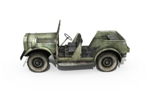 german wwii military car Model 3D