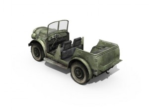 german wwii military car Model 3D