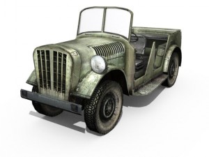 german wwii military car Model 3D