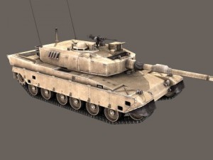 type90 battle tank 3D Model